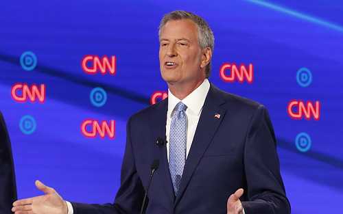 'Fire Pantaleo' protest follows NYC Mayor Bill de Blasio to Democratic debate - theGrio