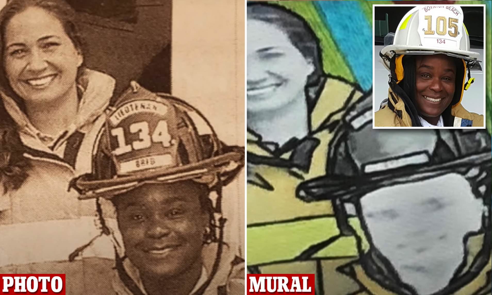 Trailblazing Female Firefighter Files Lawsuit After Florida City’s Mural Depicts Her as White Woman; Black Fire Chief Also Portrayed as White Man: 'Demonstrated Disrespect' Trailblazing Female Firefighter Files Lawsuit After Florida City’s Mural Depicts Her as White Woman; Black Fire Chief Also Portrayed as White Man: 'Demonstrated Disrespect'