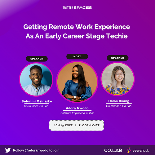 Getting Remote Experience In Your Early Career | AdoraHack