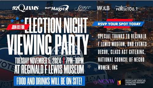 Reginald F. Lewis Museum partners with Urban One for election night viewing