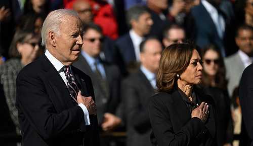 President Biden & VP Kamala Harris Make Their First Appearance Together Since Her Election Loss (VIDEO)