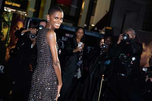 Letitia Wright celebrates her Madame Tussauds wax figure