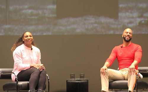 Serena Williams and Simone Biles share powerful dialogue at Art Basel