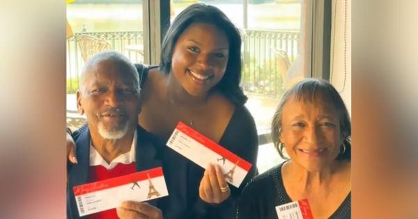 Woman Adopted as a Kid By Her Grandparents Surprises Them With a Trip to Paris