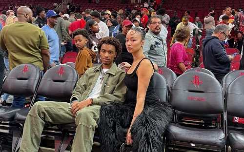 DRAYA MICHELE AND SON KNIKO TREND AFTER HOUSTON ROCKETS GAME WITH JALEN GREEN