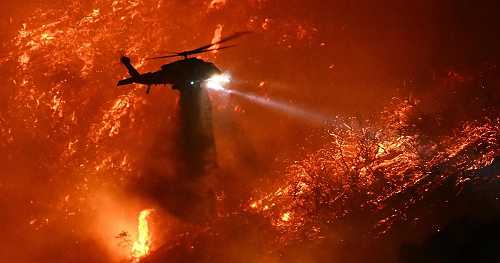 Wind speeds are picking up in Los Angeles area as fires rage