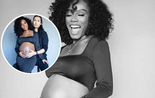 IMANI HAKIM BARES HER BABY BUMP IN NEW PHOTOS WITH FIANCÉ CHRIS LEE