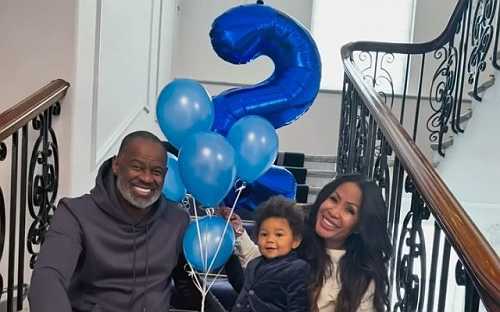 BRIAN MCKNIGHT AND WIFE LEILANI CELEBRATE SON'S '2ND TRIP AROUND THE WORLD'