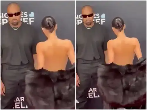 Fans outraged over Bianca Censori's 'naked' outfit next to Kanye West on 2025 Grammys red carpet - Face2Face Africa