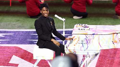 Jon Batiste's Tribute To His Wife During Super Bowl National Anthem Performance Will Make You Emotional