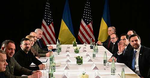 Vance meets with Zelenskyy after demanding NATO allies boost defense spending