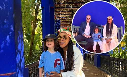 EVE, HUSBAND MAXIMILLION AND SON LIVE IT UP IN MOROCCO