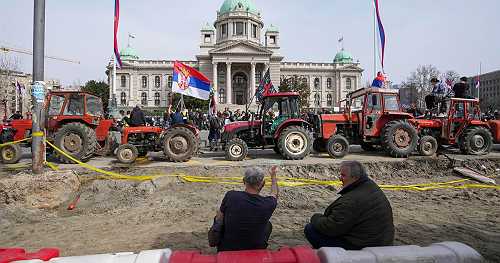 Crowds converge in Belgrade for protest rally against Serbia's president and government