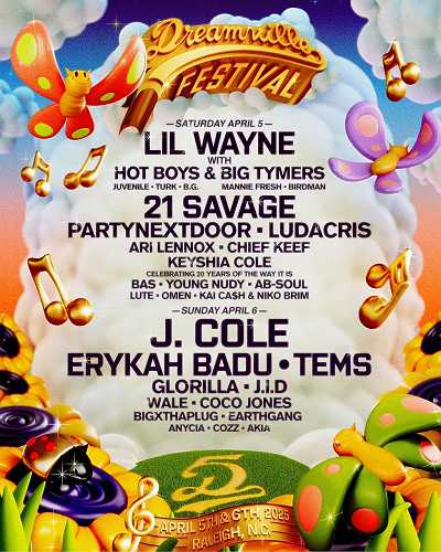 Dreamville Festival Unveils a Star-Studded Lineup With Lil Wayne, Erykah Badu, GloRilla & More