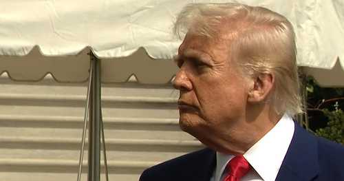 Trump addresses reporters as markets fall in wake of tariff announcement