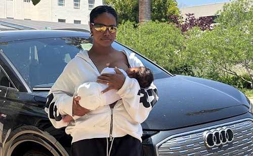 TAYLOUR PAIGE AND HUSBAND RIVINGTON STARCHILD ANGULO WELCOME FIRST CHILD