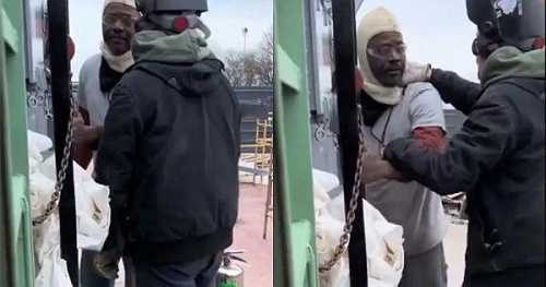 Fight Breaks Out as White Construction Worker Grabbed His Black Co-Worker By the Neck