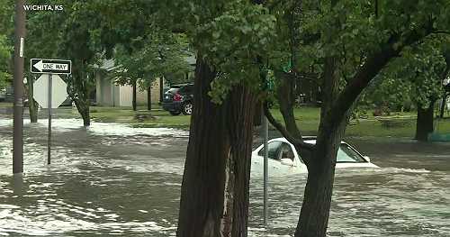 Over 100 water rescues made in Wichita, Kansas, as severe storms slam the Midwest