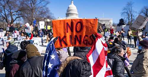 "No Kings" day merch for sale on Amazon, Temu and other e-commerce sites