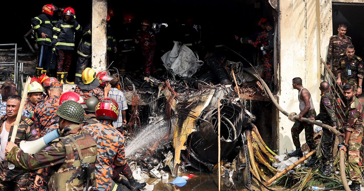 Bangladesh Air Force plane crashes into school campus in Dhaka, killing at least 20 people, officials say