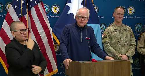 Walz takes aim at "disconnect" between Noem