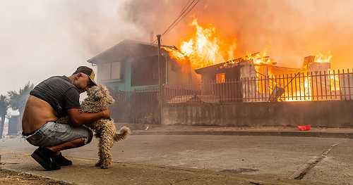 Wildfires in Chile kill at least 15 people, force more than 50,000 to evacuate