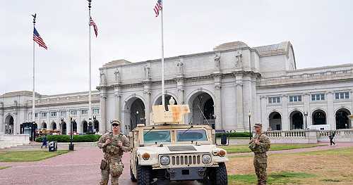 National Guard member ticketed for running a red light after crashing into car in D.C. during Trump