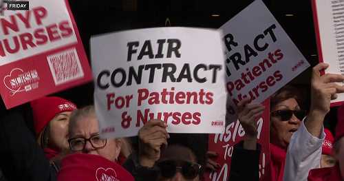 Nurses strike begins in New York City as thousands walk off jobs at major hospitals