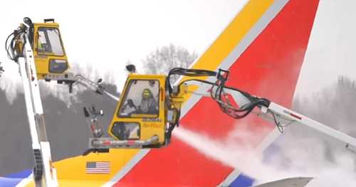 How plane de-icing works