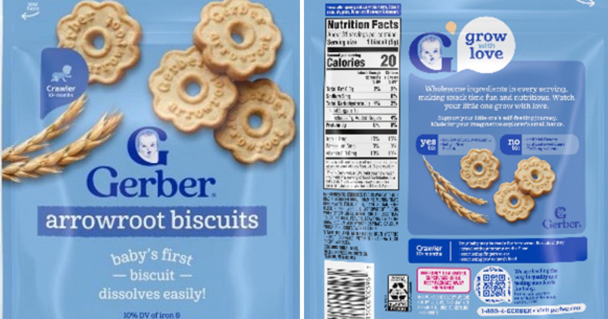 Gerber recalls some arrowroot biscuits over potential plastic or paper pieces