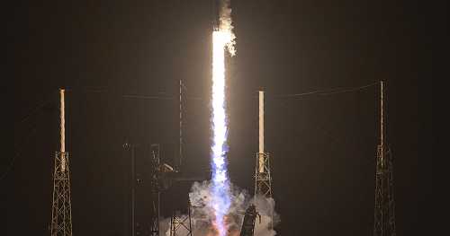 Replacement space station crew takes off on eight-month mission