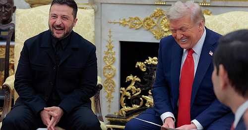 Trump and Zelenskyy have friendly Oval Office interaction in front of cameras