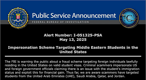International Students Targeted by Deportation Scam, FBI