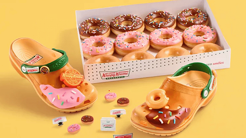 Krispy Kreme and Crocs Team Up for Limited-Edition Glazed Doughnut Clogs
