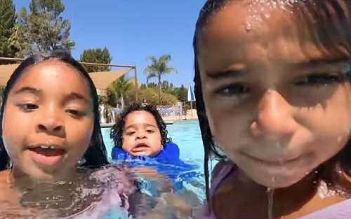 DREAM KARDASHIAN CALLS COUSINS TRUE AND TARIM HER ‘SISTER’ AND ‘BROTHER’ IN SWEER WATER PARK VIDEO
