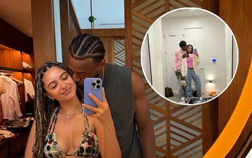 BRONNY JAMES AND PARKER WHITFIELD CELEBRATE ANNIVERSARY WITH SWEET SNAPS