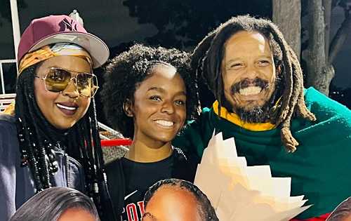 ROHAN MARLEY AND LAURYN HILL CELEBRATE DAUGHTER SARA
