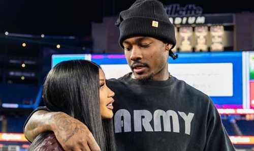 STEFON DIGGS CELEBRATES BABY BOY AFTER CARDI B SHARES FIRST PHOTOS OF THEIR SON