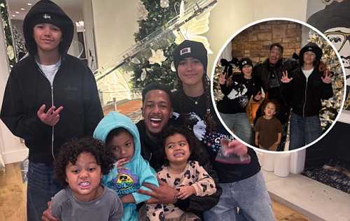 NICK CANNON POSES IN NEW PHOTOS WITH SEVERAL OF HIS KIDS: 