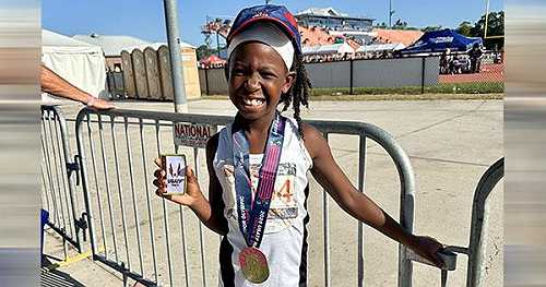 8-Year-Old Track Star Wins Double Gold in USATF Youth Junior Olympics