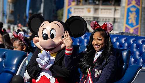 You Geaux, Girl! Toya Johnson-Rushing Stuns As Grand Marshal Of Celebrate Soulfully Parade At Magic Kingdom, Shares Special Moment With Fellow Bayou Beauty Princess Tiana