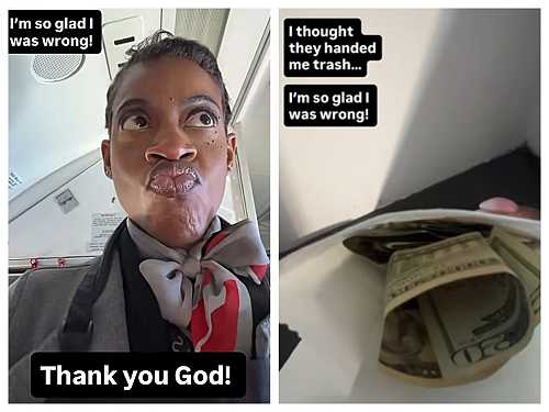 Flight attendant recounts moment passenger gave her a barf bag full of cash mid-flight - Face2Face Africa