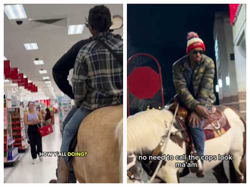 Texas man gets mixed reactions after riding horse through Target store: 
