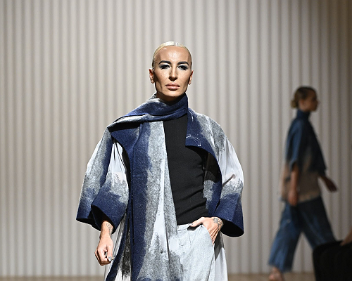 Supermodel Elton Ilirjani Closes Sandriver Cashmere Show at NYFW, Championing Ethical Luxury and Global Fashion - CelebMix