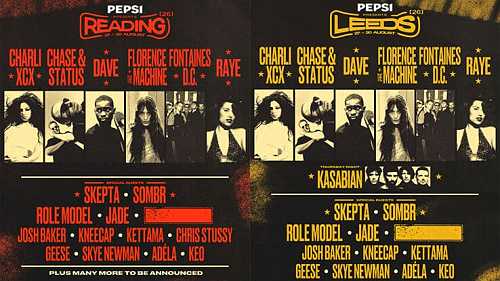 RAYE and Charli XCX among headliners for Reading and Leeds Festival 2026 - CelebMix