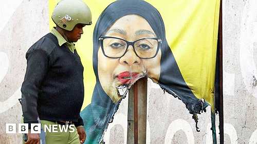 Tanzania election: Protesters defy army chief in third day of unrest