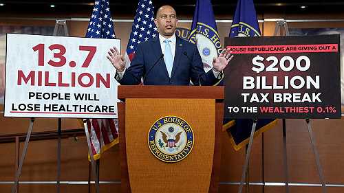 White House and Hakeem Jeffries clash over claim people will 