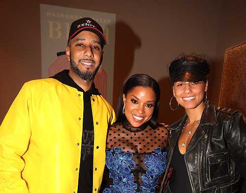 Love To See It! Swizz Beatz & Alicia Keys Pop Out To Celebrate His Ex Mashonda