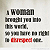 Post: Respect a women ☺