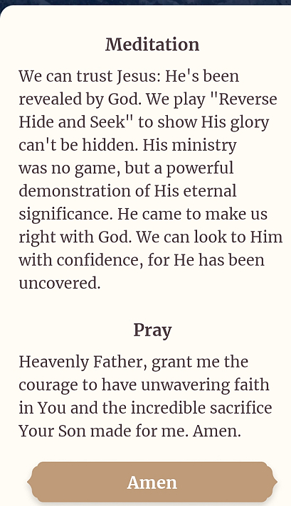Heavenly Father, grant me the courage to have unwavering faith in You and the incredible sacrifice...